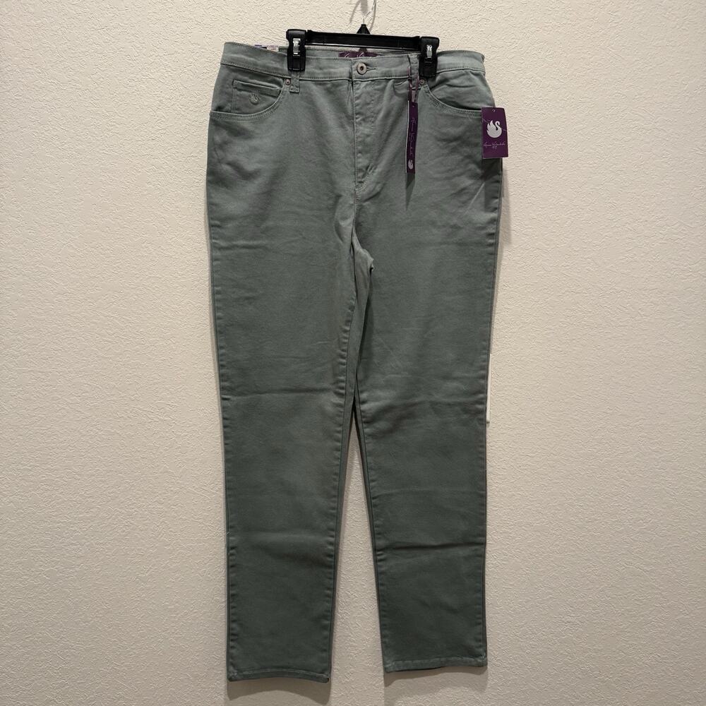 Gloria Vanderbilt Amanda W Jeans NWT Tapered Leg Mid Rise 14 Long Pale Spring